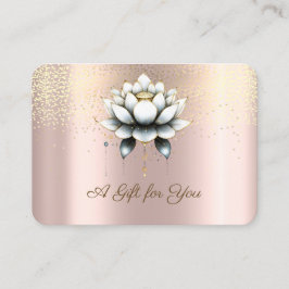 Luxus White Lotus, Confetti, Rose Gold Rabattkarte