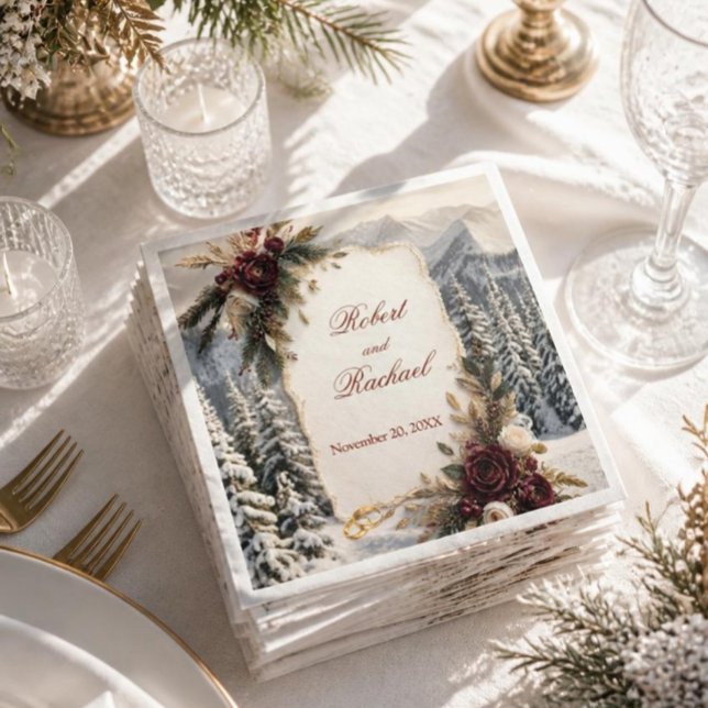 Luxus-Winterhochzeit Serviette (Von Creator hochgeladen)