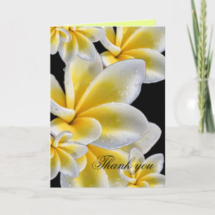 Luxus Yellow Romantic Plumeria Danke Karte