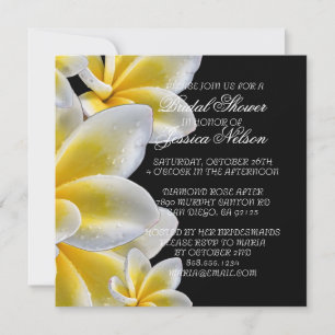 Luxus Yellow Romantic Plumeria Dusche laden Einladung