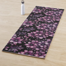 Luxus-Yogamatte mit floralem Muster – Boutique-Fit