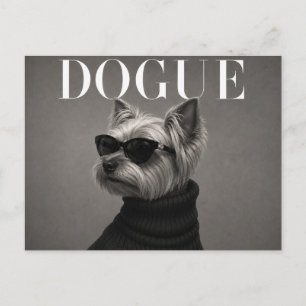 Luxus-Yorkie-Hundeporträt Postkarte