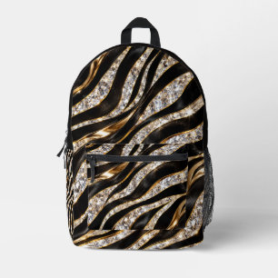 Luxus-Zebra-Kristall-Tierdruck Bedruckter Rucksack