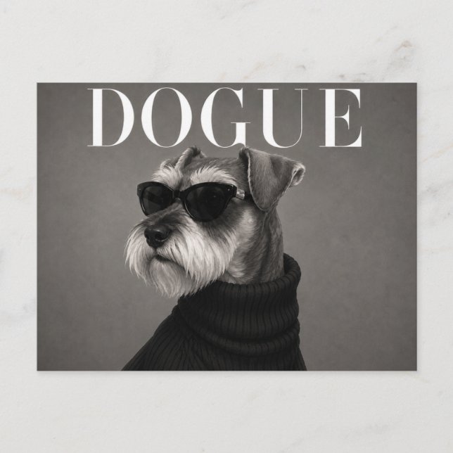 Luxus-Zwergschnauzer Postkarte (Vorderseite)