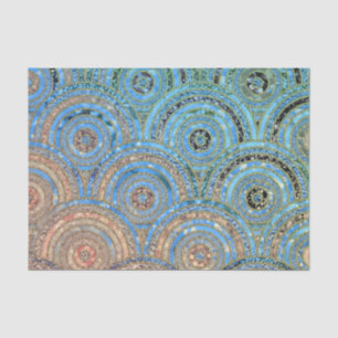 Luxusaqua-Creme-Metallfolien-Glitzer punktiert Seidenpapier