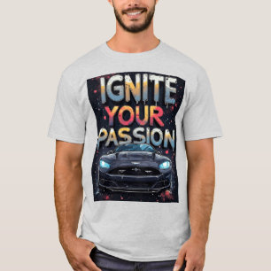 Luxusauto-Grafik und dynamischer Farbsplash T-Shirt