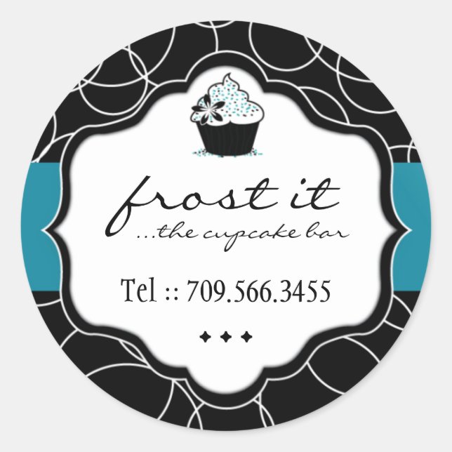 Luxusbäckereikleber Runder Aufkleber (Vorderseite)