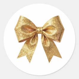 Luxusband mit goldenem Glitter Runder Aufkleber