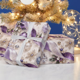 Luxusbänder in Lavendel und Violett für Weihnachte Geschenkpapier