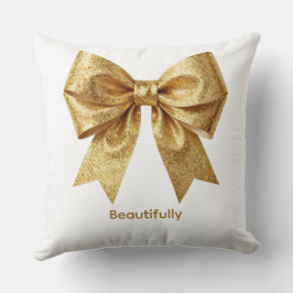 Luxusbanderole mit goldenem Glitter - Isoliertes f Kissen