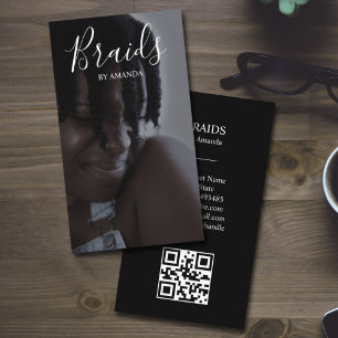 Luxusbraids Afro American Hairtsylist QR Code Visitenkarte