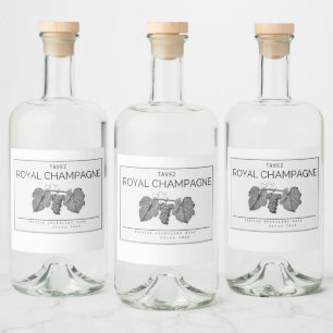 Luxusflaschen-Etikettendesign Alkoholflaschenetikett