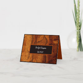 LuxusGästekarte für Wildschlange Dankeskarte