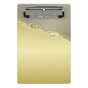 Luxusgold dekoriert auf Gold & Silber, Monogram Mini Klemmbrett