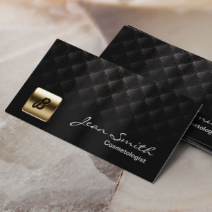 Luxusgold u. schwarze Cosmetologist-Visitenkarte Visitenkarte