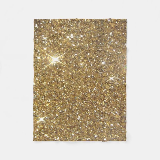 LuxusgoldGlitzer - Druckbild Fleecedecke (Vorderseite)