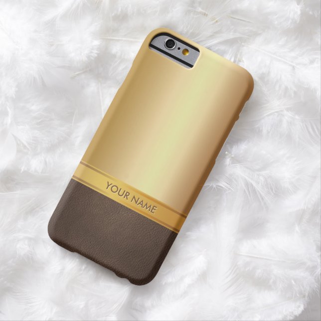 Luxusgoldhintergrund-individueller Name iPhone 6 Case-Mate iPhone Hülle (Beispiel)