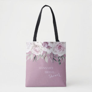 Luxusgraue und violette Wasserfarben-Blumen-Bridal