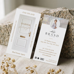 Luxusimmobilien Weiße Tür Professionelle Fotos Visitenkarte