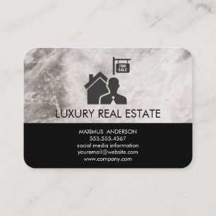 Luxusimmobilien zum Verkauf Marmor Visitenkarte
