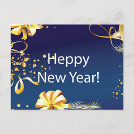 Luxuskarte, Happy New Year. Feiertagspostkarte