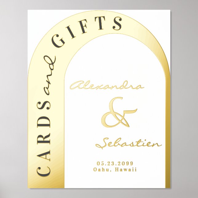 Luxuskarten und Geschenktisch Gold Silberne Hochze Foliendrucke (Vorderseite)