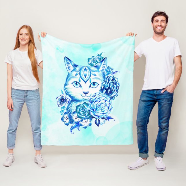 Luxuskatzen-Kunst-butterartiges weiches Fleecedecke (Beispiel)