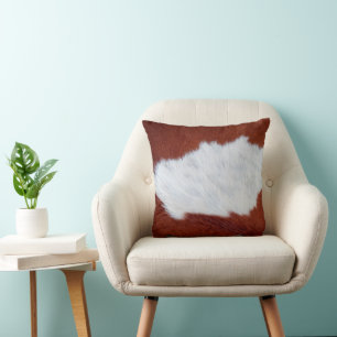 Luxuskuh versteckt Tierhautdrucke Kissen
