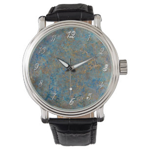 LuxusLapislazuli-Marmor Armbanduhr