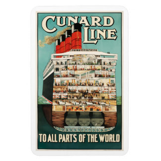 Luxusliner-Poster der Cunard-Seeschifffahrt, Magnet