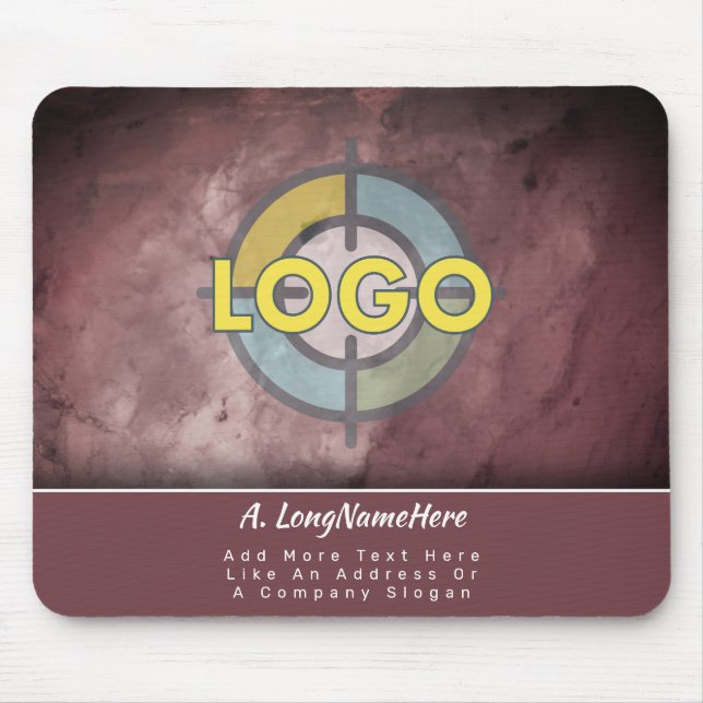 Luxusmarke Burgund Rot Executive Office Mousepad (Vorne)