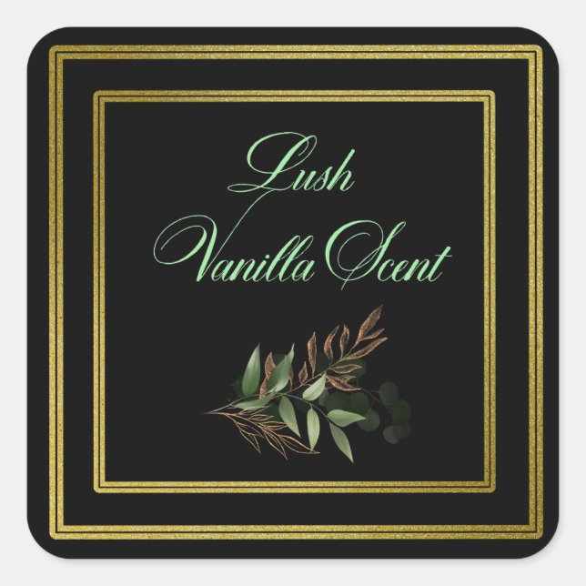 Luxusmarke Quadratischer Aufkleber (Vorderseite)