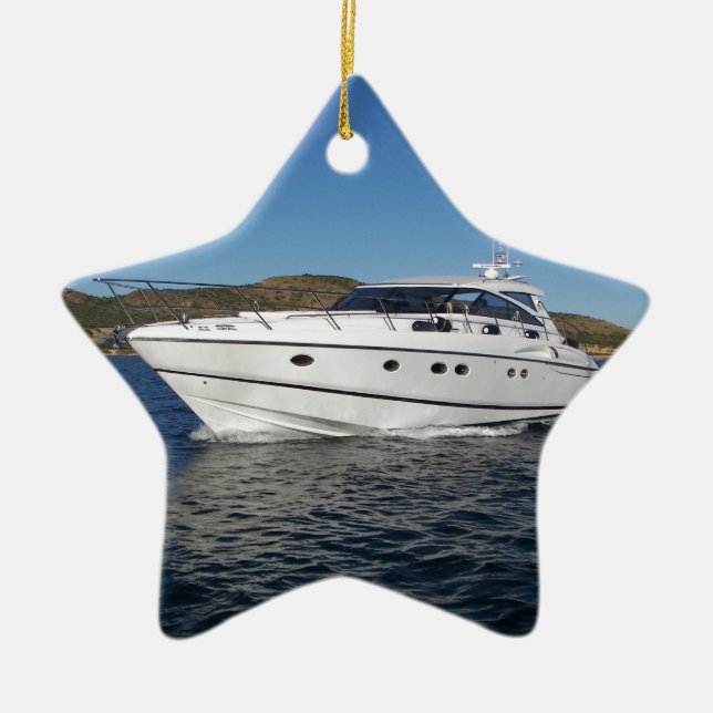 LuxusMotorboot Keramikornament (Vorne)