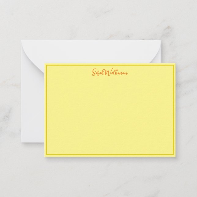 Luxusname mit elegantem Gold Borded Mitteilungskarte (Vorderseite)