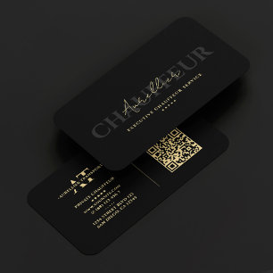Luxusprivatchauffeur Transport Schwarz Visitenkarte
