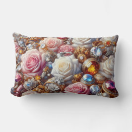 Luxusrosen und Juwelen Lendenkissen