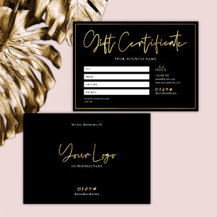 Luxussalon Black & Gold Glam Geschenkgutschein