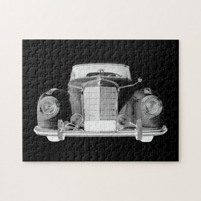 Luxusschwarzweiss-Auto-Kunst MERCEDES-BENZ 300 Puzzle (Horizontal)