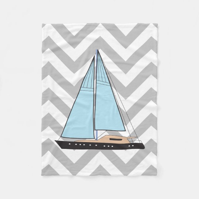 Luxusseegelboot Fleecedecke (Vorderseite)