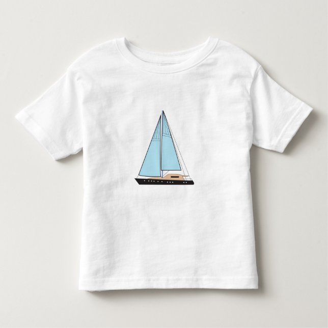 Luxusseegelboot Kleinkind T-shirt (Vorderseite)
