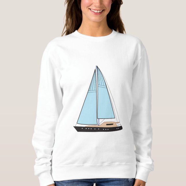 Luxusseegelboot Sweatshirt (Vorderseite)