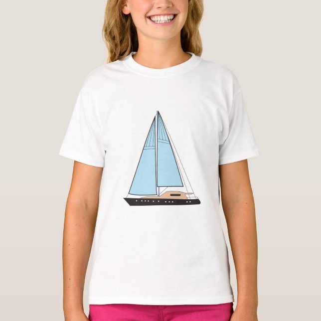 Luxusseegelboot T-Shirt (Vorderseite)