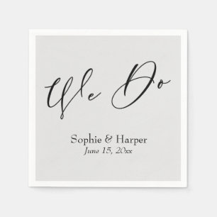 Luxusskript Einfache Typografie We Do Gray Serviette