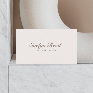Luxusskript Minimalistisch Simple Soft Beige Visitenkarte