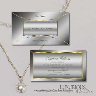Luxuy Silver mit leuchtendem Gold Dekoration Stilv Visitenkarte