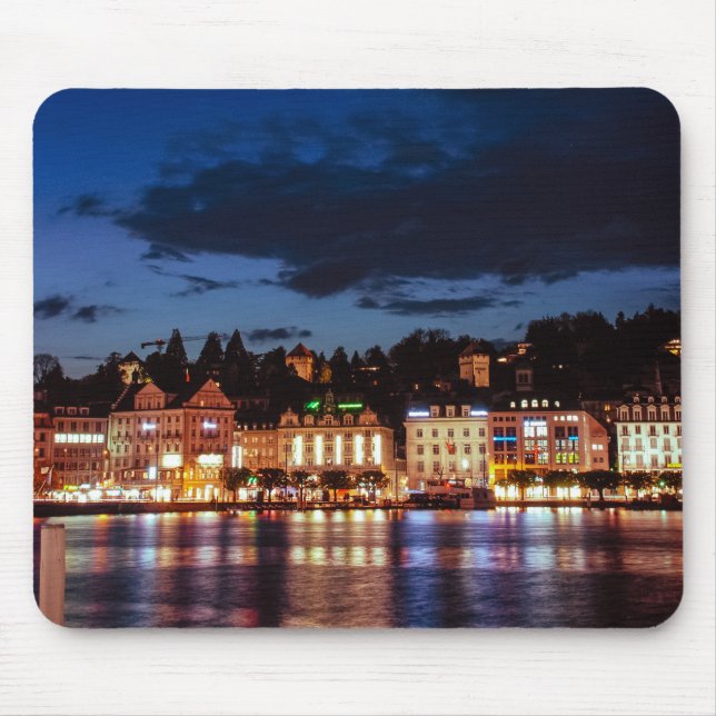 Luzern bei Nacht Mousepad (Vorne)