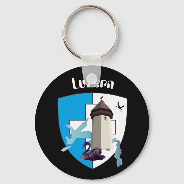 Luzern Schweiz Æ Schlüsselanhänger (Vorderseite)