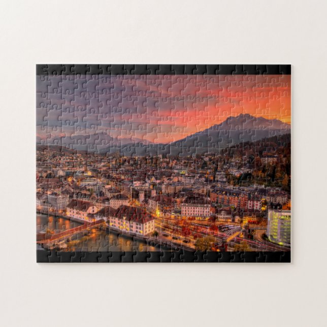 Luzern Schweiz HDR. Fine Art Puzzle (Horizontal)
