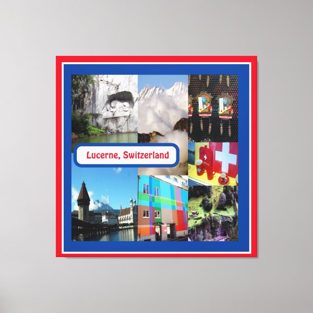Luzern, Schweiz Leinwanddruck (Vorderseite)