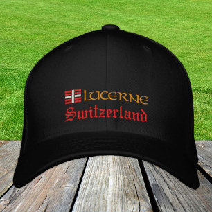 Luzern & Schweiz Mode / Patriot der Schweizer Flag Bestickte Baseballkappe